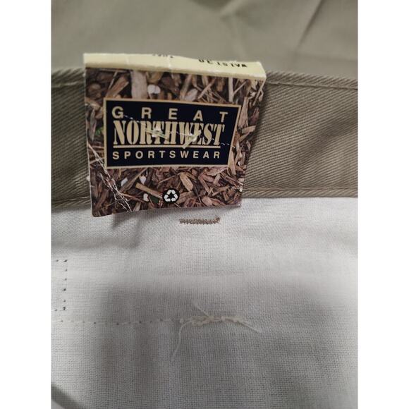 Great Northwest Men's 38X32 Khaki Pleated Front Straight Leg Casual Dress Pants - Picture 8 of 9